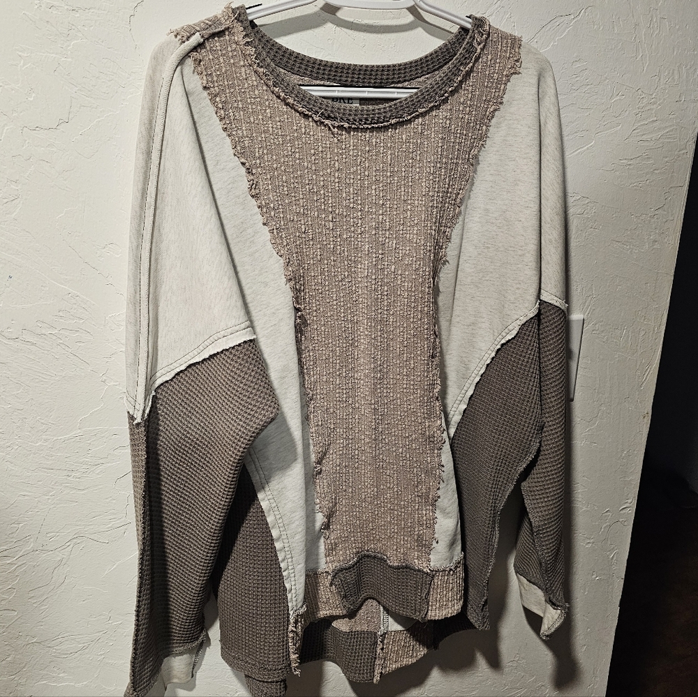 BKE Medium Patchwork Crewneck